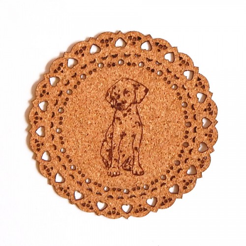 Коркови подложки с кученце Happy Puppy - 6 бр (Ø9 см)