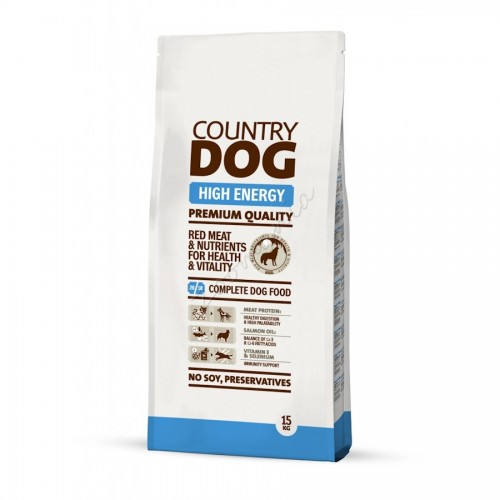 Суха храна „Country Dog High Energy“ - 15 kg