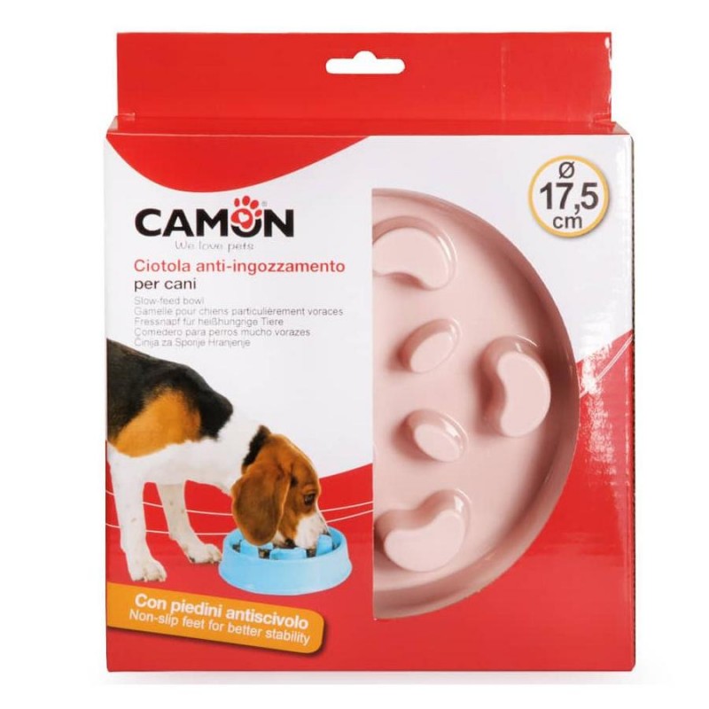 Купичка за бавно хранене Camon Slow-Feed (Ø17.5 см / розова)