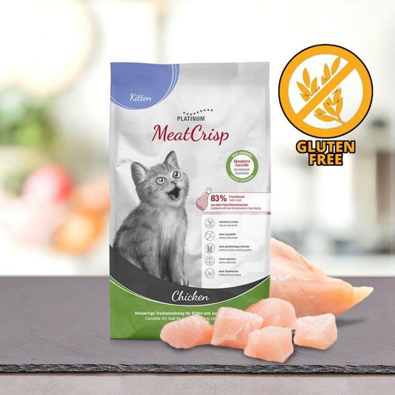 Platinum Kitten MeatCrisp Chicken (1.5 кг) - суха храна за котенца и млади котки