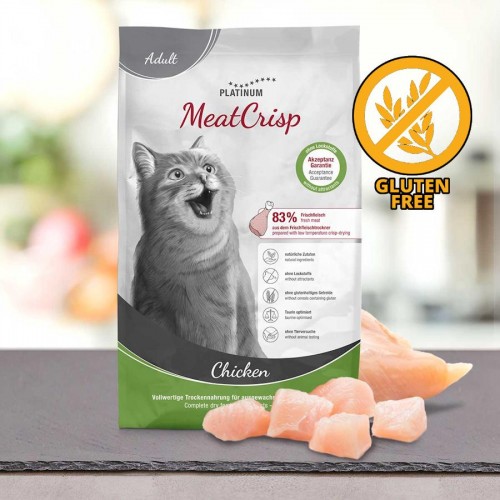 Platinum Cat Adult MeatCrisp Chicken (3 кг) - качествена суха храна за котки