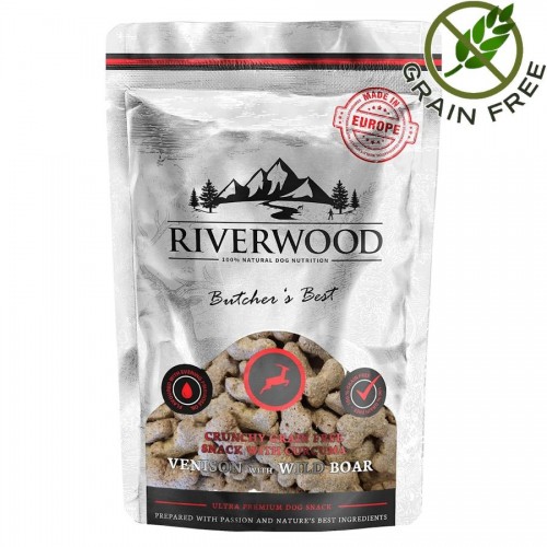 Riverwood Dog Snack Venison & Wild Boar - лакомство за кучета с елен и диво прасе (200 гр)