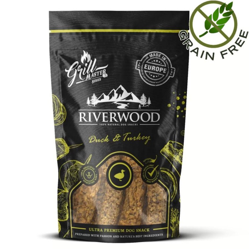 Riverwood Grillmaster Snack Duck & Turkey - лакомство за кучета с патешко и пуешко (100 гр)