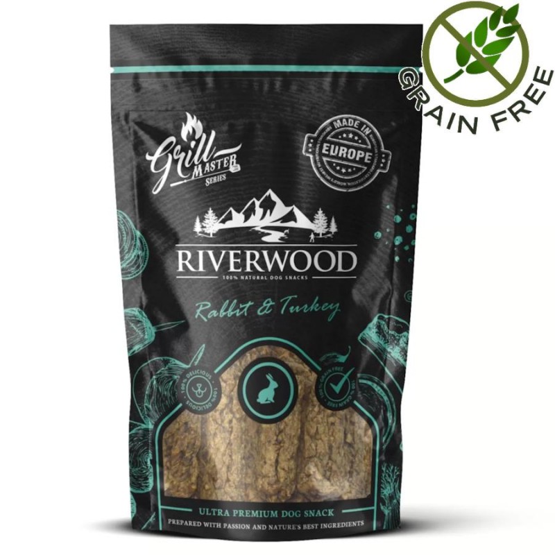 Riverwood Grillmaster Snack Rabbit & Turkey - лакомство за кучета със заек и пуйка (100 гр)