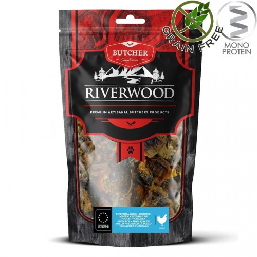 Riverwood Butcher Snack Chicken Stomach - лакомство за кучета от сушени пилешки воденички (150 гр)