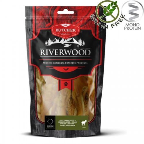 Riverwood Butcher Snack Goat Headskin - лакомство за кучета (150 гр)