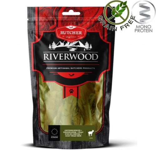 Riverwood Butcher Snack Goat Ears - лакомство за кучета от почистени кози уши (100 гр)