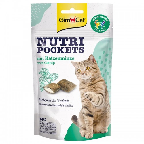 GimCat Nutri Pockets Catnip - лакомство за котки (60 гр)