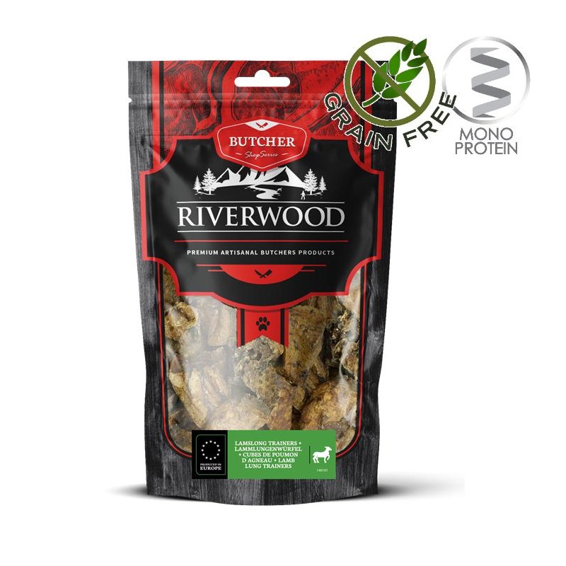 Riverwood Butcher Snack Lamb Lung - лакомство за кучета от сушен агнешки бял дроб (100 гр)