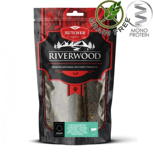 Riverwood Butcher Snack Meat Strips Wild Boar - лакомство за кучета (150 гр)