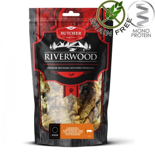 Riverwood Butcher Snack Pig Lung - лакомство за кучета от сушен свински бял дроб (150 гр)