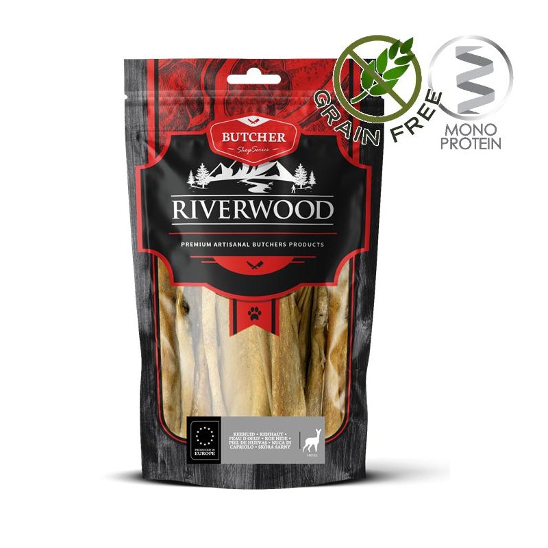 Riverwood Butcher Snack Roe Skin - лакомство за кучета от сърнешка кожичка (200 гр)