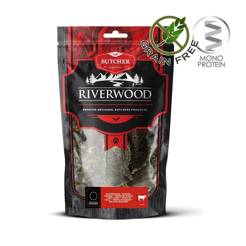 Riverwood Butcher Snack Beef Tripe - лакомство за кучета от говеждо шкембе (100 гр)