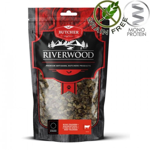 Riverwood Butcher Snack Meat Trainers Beef - лакомство за кучета от говеждо месо на хапчици (150 гр)