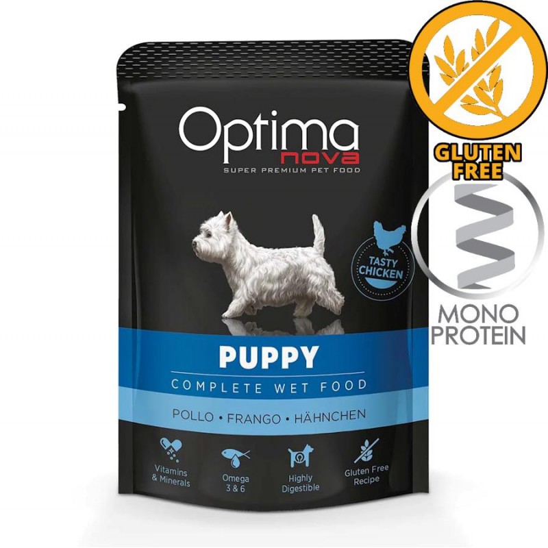 Optima Nova Puppy Tasty Chicken Pouch - пауч за кученца с вкусно пилешко (300 гр)