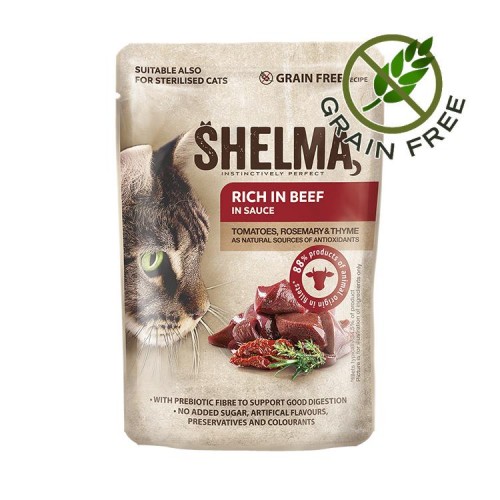 Shelma Cat Fillets Rich in Beef with Tomato and Herbs in Sauce (85 гр)