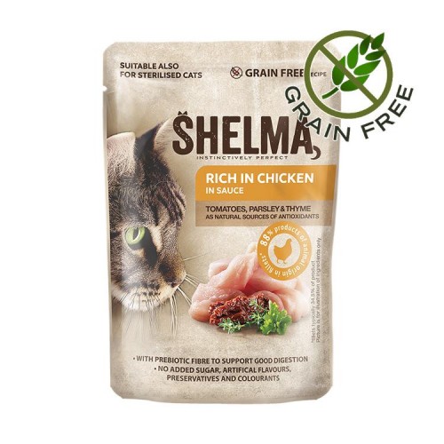 Shelma Cat Fillets Rich in Chicken with Tomato and Herbs in Sauce (85 гр)