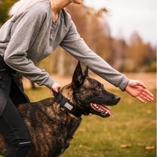 Черен тренировъчен нашийник Rukka Pets - Dog Training Collar Mission Black