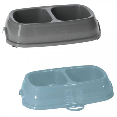 Двойна пластмасова купичка за вода и храна "Дуо" - Kerbl Double Plastic Bowl