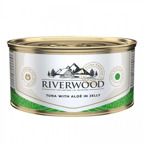 Консерва за котки с риба тон и алое в желе Riverwood Tuna with Aloe in Jelly (85 гр)