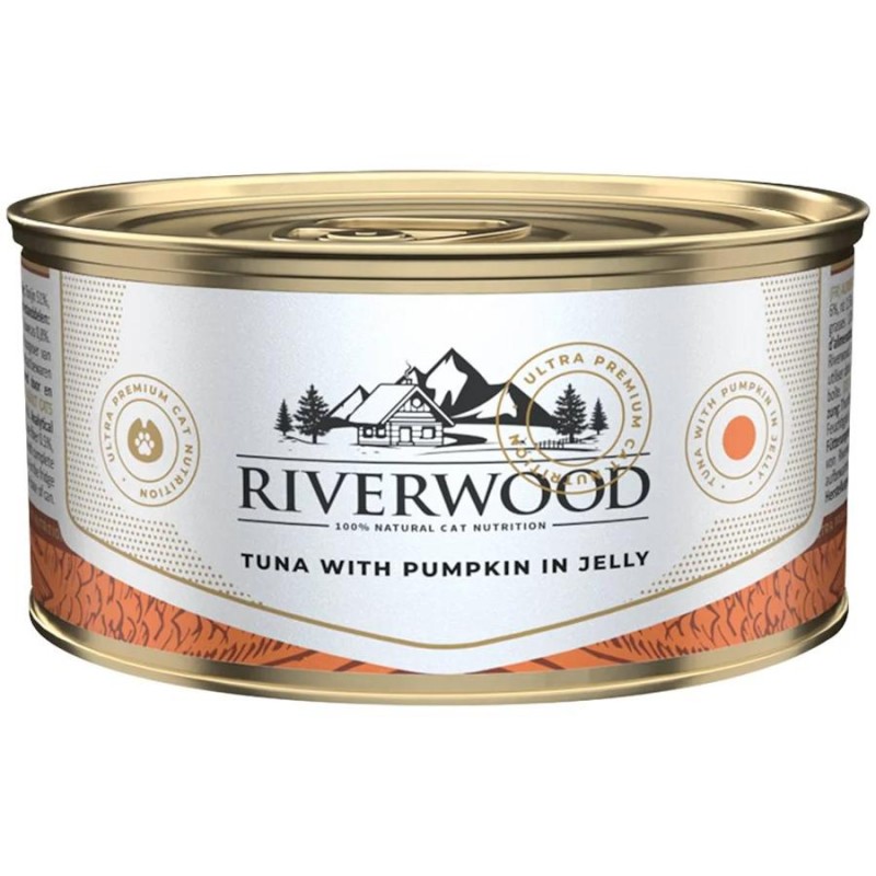 Консерва за котки с риба тон и тиква в желе Riverwood Tuna with Pumpkin in Jelly (85 гр)