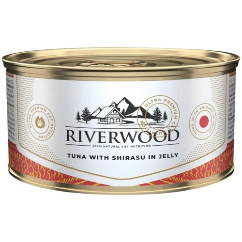 Консерва за котки с риба тон и ширасу в желе Riverwood Tuna with Shirasu in Jelly (85 гр)