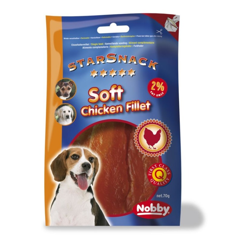 Кучешко лакомство с пилешко Nobby Star Snack Soft Chicken Fillet - 70 гр