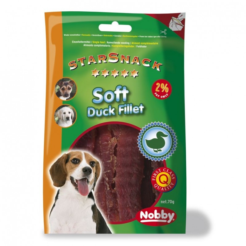 Кучешко лакомство с патешко Nobby Star Snack Soft Duck Fillet - 70 гр