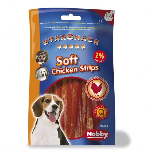 Кучешко лакомство с пилешко Nobby Star Snack Soft Chicken Fillet - 70 гр