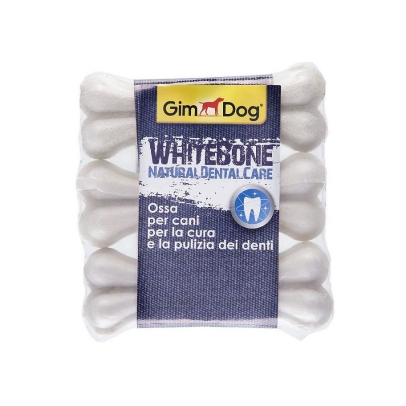 Бял кокал-лакомство за куче Gimdog Whitebone - 3 х 9 см