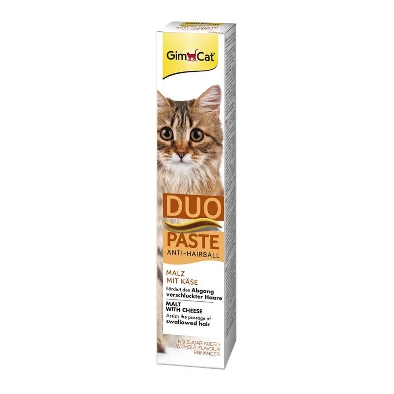 Малцова паста за котки против космени топки GimCat Anti Hairball Duo Malt + Cheese - 50 гр