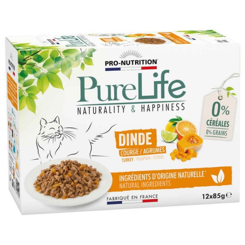 PureLife Cat Pouch Turkey - първокласен пауч за котки с пуешко (85 гр)