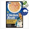 Вкусен и полезен бульон за котки с пилешко и риба тон Inaba Broth Chicken & Tuna (50 гр)