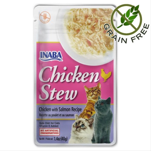 Яхния за котки с пилешко и сьомга Inaba Stew Chicken & Salmon (40 гр)