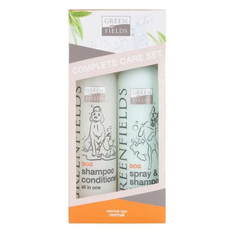 Луксозен сет шампоани за комплексна груминг грижа за кучета Green Fields Complete Care Set (2 х 250 мл)