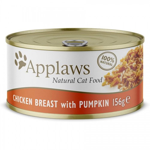 Консерва за котки с пилешко и тиква в бульон - Applaws Cat Chicken Breast with Pumpkin in Broth (156 гр)