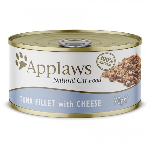 Applaws Cat Tuna Fillet with Cheese in Broth - консерва за котки с филенца от риба тон и сирене (156 гр)