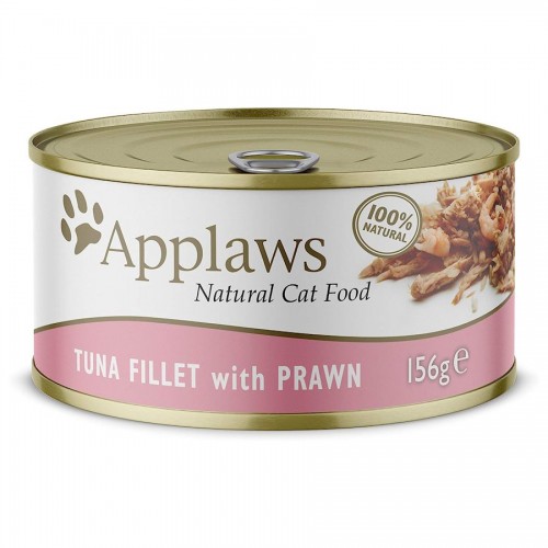 Applaws Cat Tuna Fillet with Prawns in Broth - консерва за котки (156 гр)