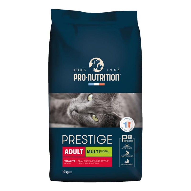 Висок клас храна за претенциозни котки с пилешко и зеленчуци - Pro-Nutrition Prestige Adult Cat Multi (10 кг)
