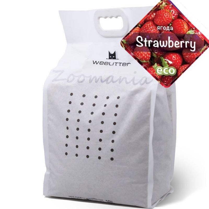 Биоразградима тоалетна за котки - Mini WeeLitter Strawberry - 18 л