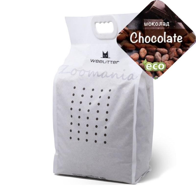 Биоразградима тоалетна за котки - Mini WeeLitter Chocolate - 6 л