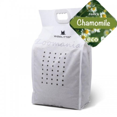 Биоразградима тоалетна за котки с аромат на лайка - Mini WeeLitter Chamomile - 6 л