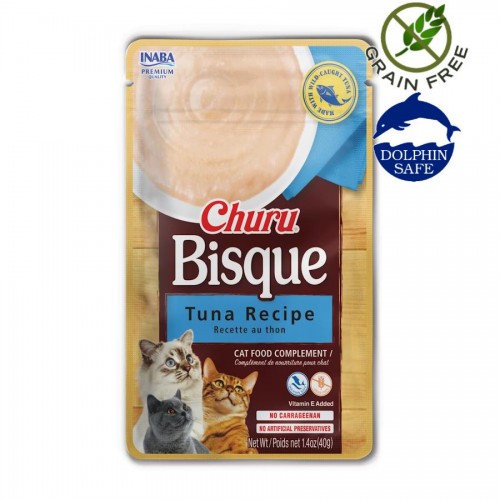 Крем Супа Churu Bisque Tuna Recipe (40 гр) - течно лакомство за котки с риба тон