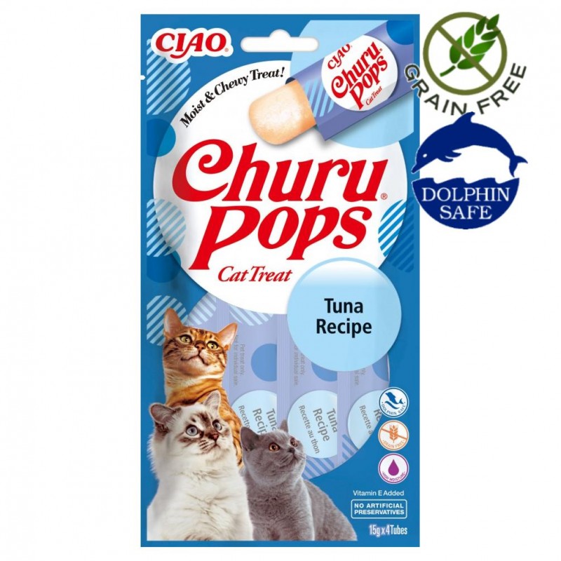 Churu Pops Tuna Recipe (4 х 15 гр) - желирано лакомство за котки с риба тон