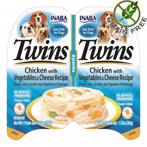 Пилешки бульон Inaba Twins Chicken with Vegetables & Cheese Recipe (2 х 35 гр)