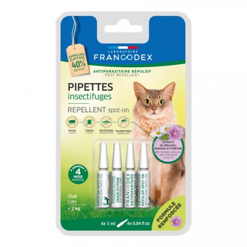 Francodex Spot-On - пипети за котки против кърлежи и бълхи