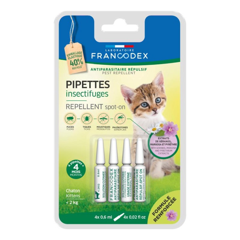 Francodex Spot-On - капки за котенца против бълхи и кърлежи
