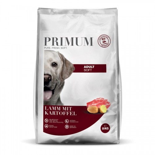 Полусуха храна за кучета без компромис "Primum Dog Adult Lamb" (5 кг)