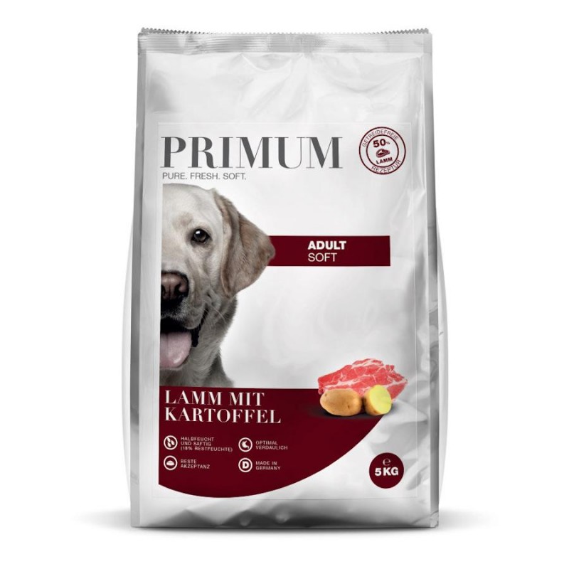 Полусуха храна за кучета без компромис "Primum Dog Adult Lamb" (5 кг)