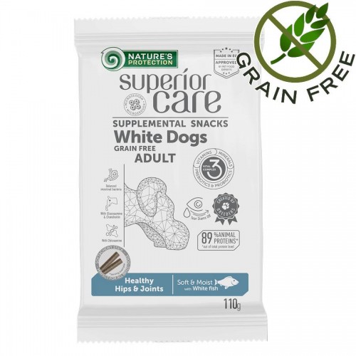 Лакомство за бели кучета SC Snack White Dogs Healthy Hips & Joints (110 гр) - за здрави стави и кости